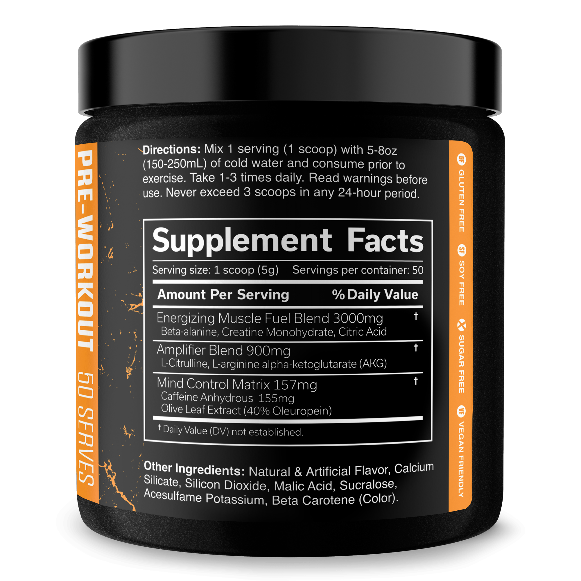 Pre-Workout Energy Focus Performance Supplement