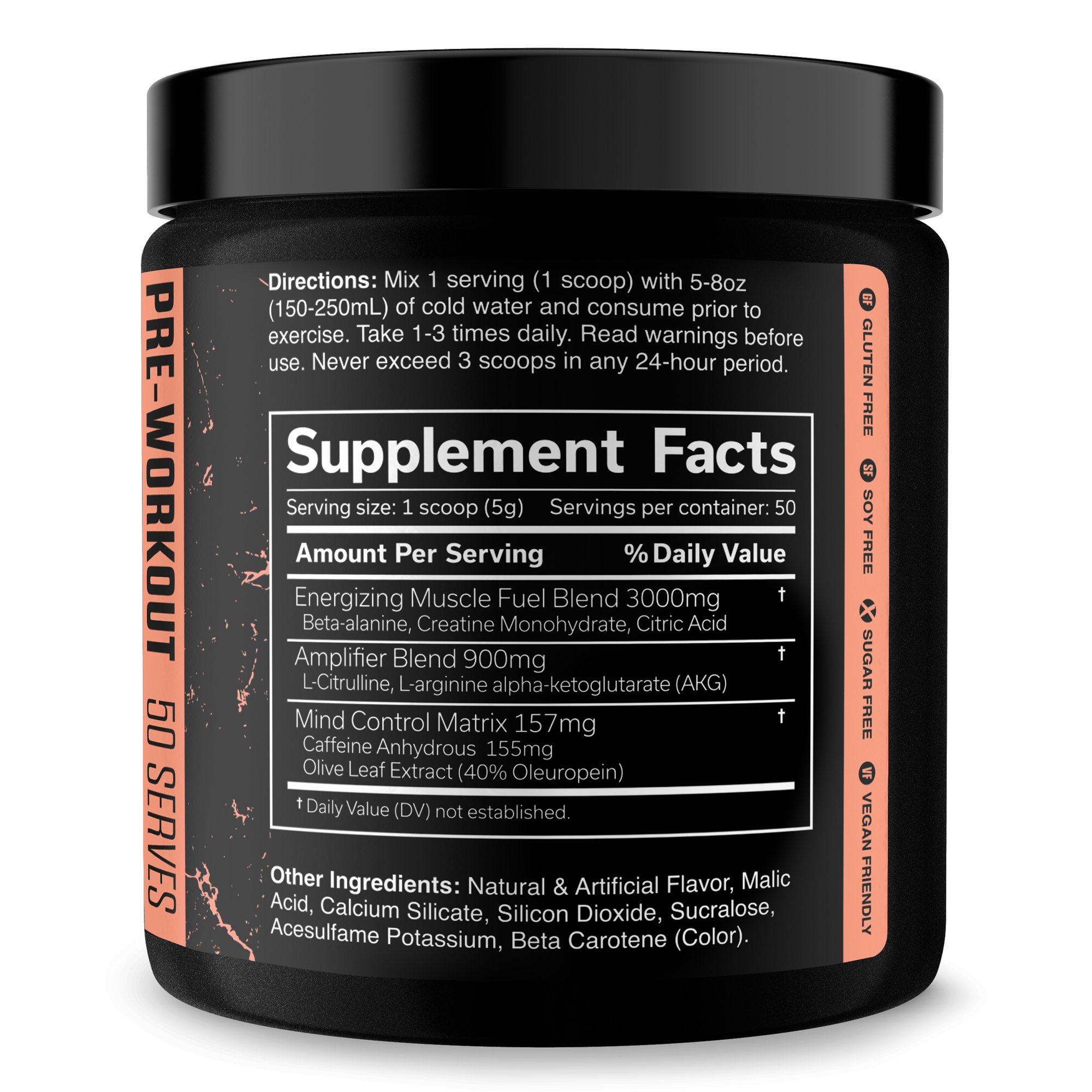 Pre-Workout Energy Focus Performance Supplement