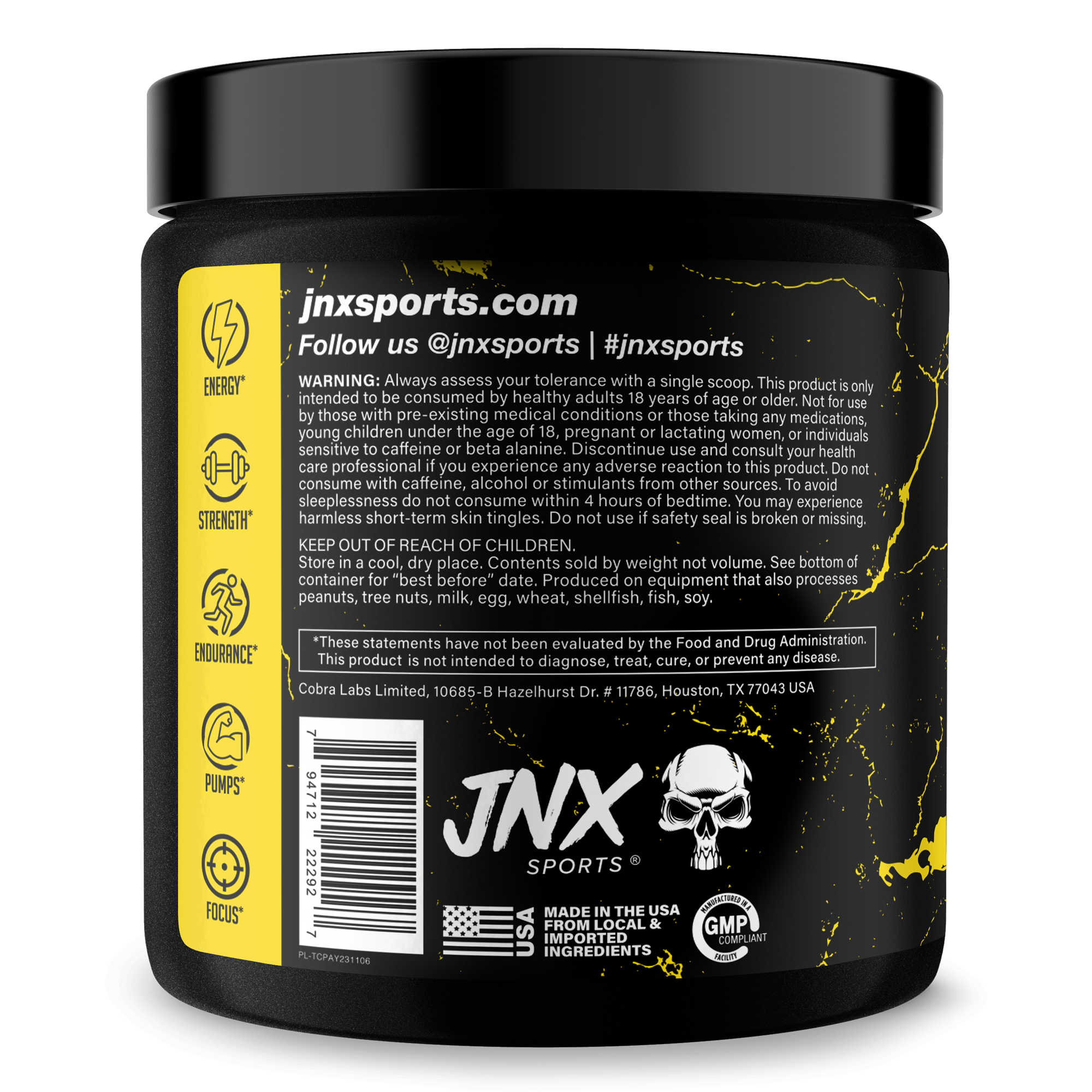 Pre-Workout Energy Focus Performance Supplement