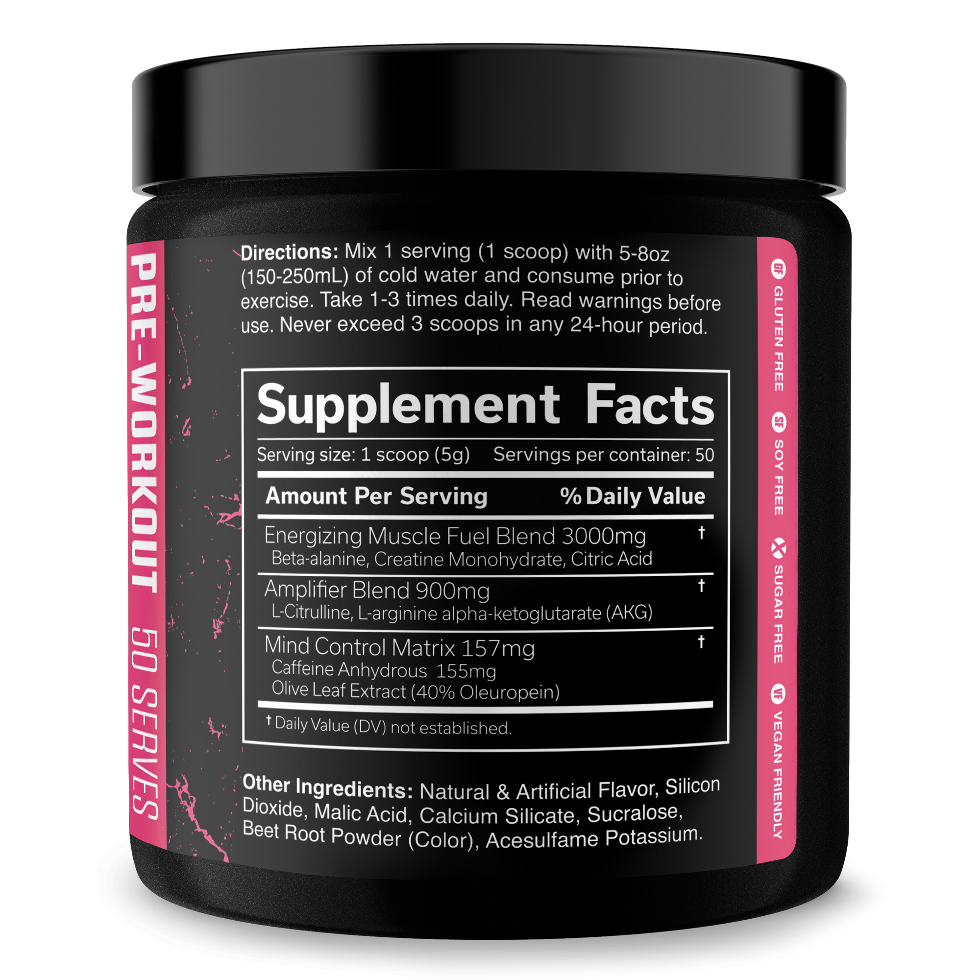 Pre-Workout Energy Focus Performance Supplement