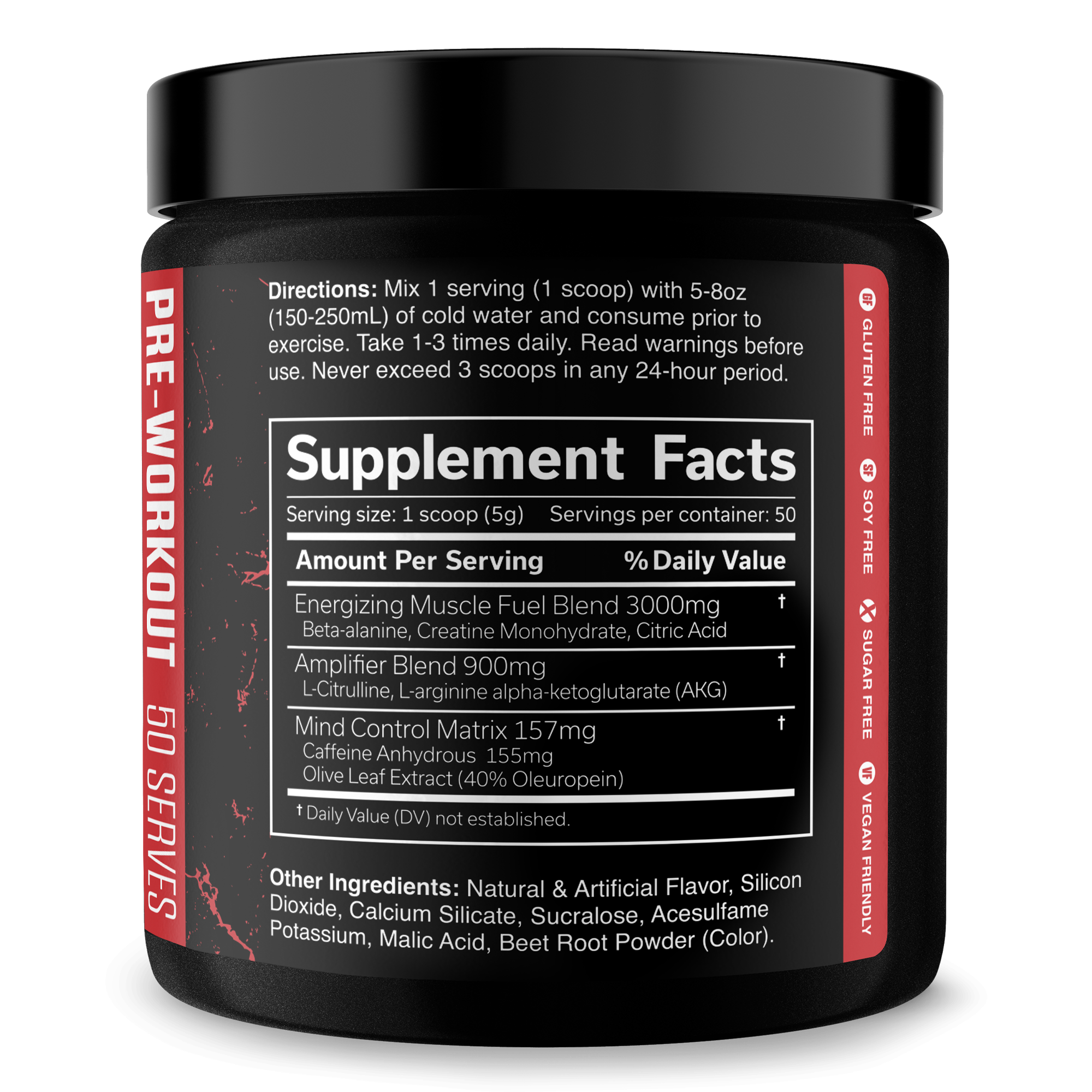 Pre-Workout Energy Focus Performance Supplement
