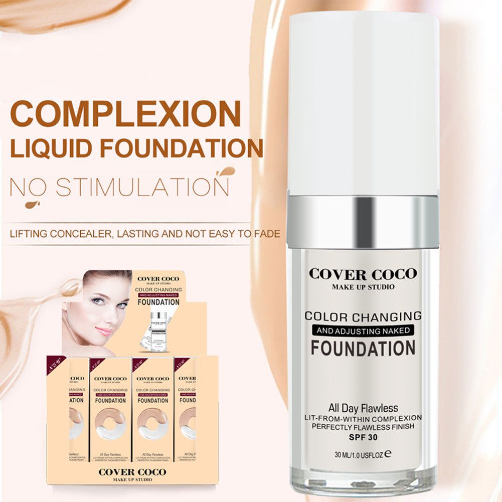 Color Changing Liquid Foundation Brightening BB Cream Concealer Makeup