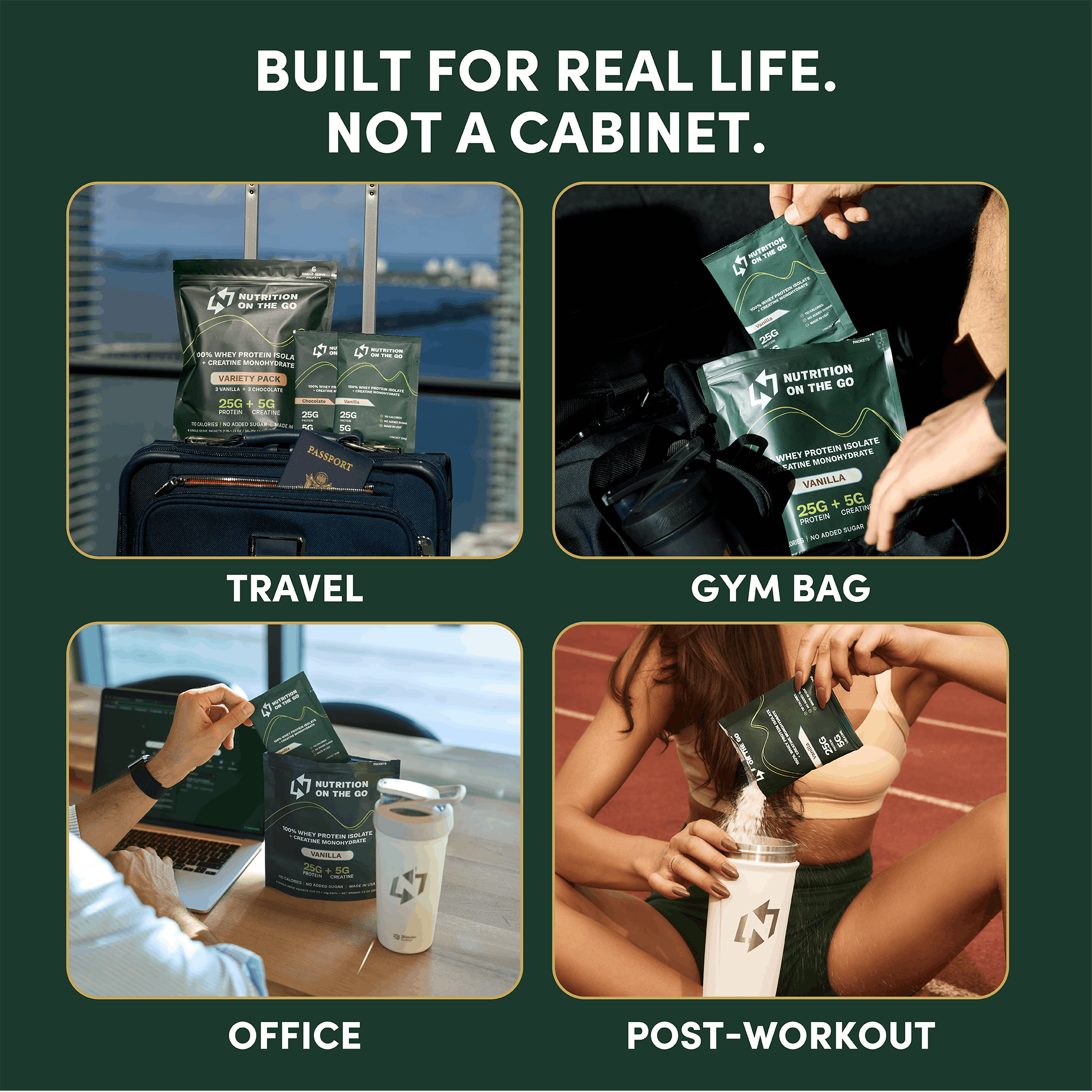 Whey Protein Isolate with Creatine Single Serve Packets
