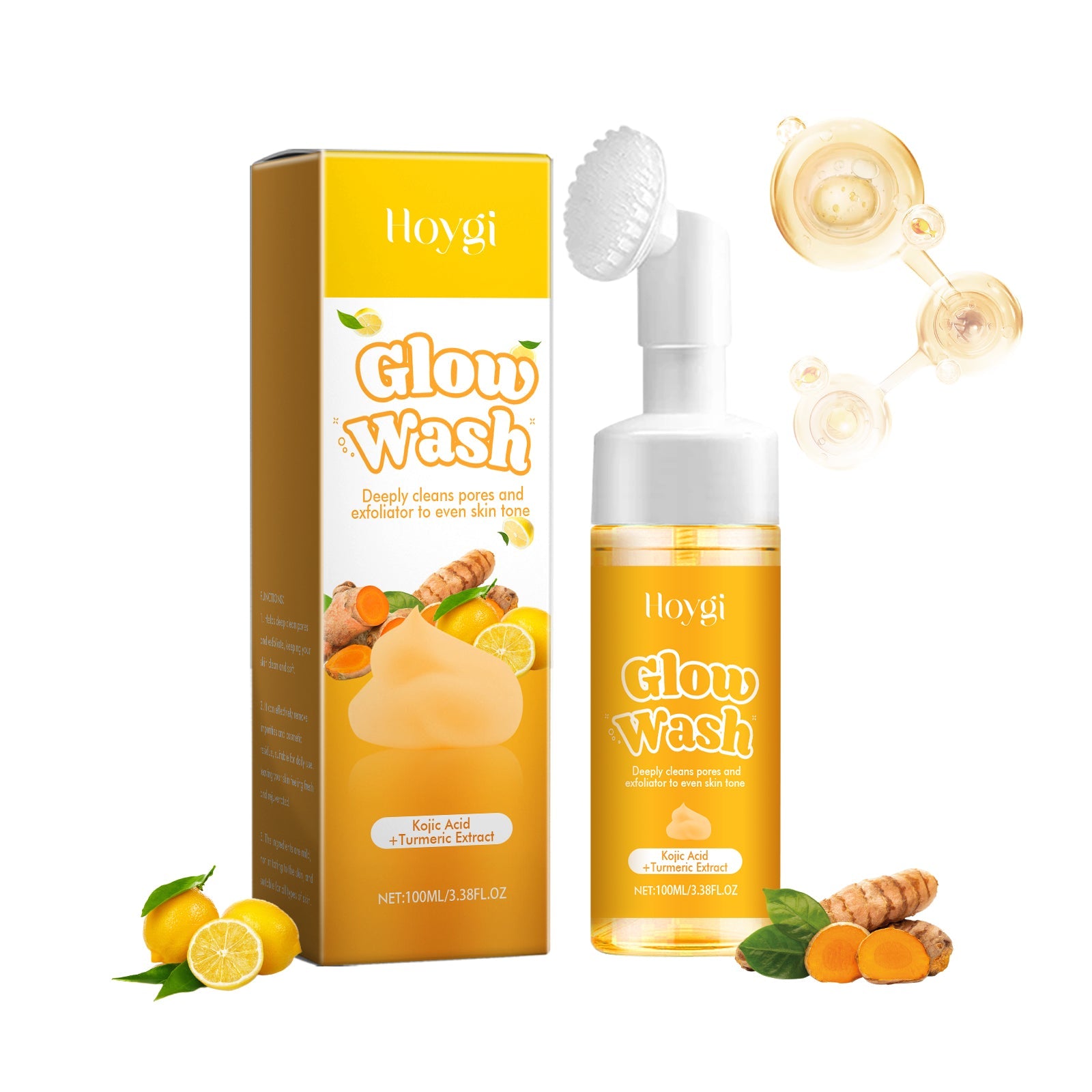 Turmeric Facial Cleanser Gently Cleanses Pores and Refreshes Skin