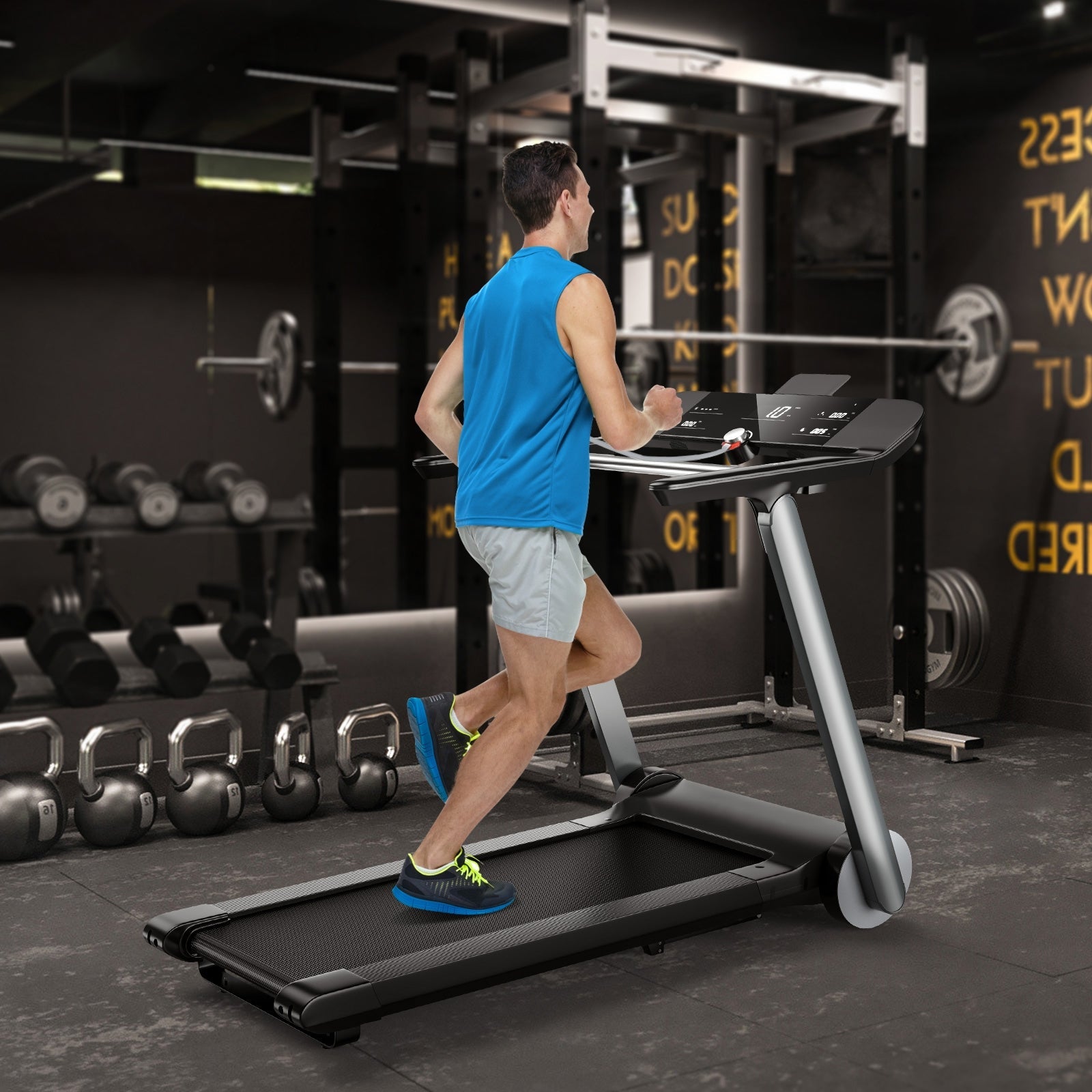 Italian Designed Folding Treadmill with Heart Rate Monitoring
