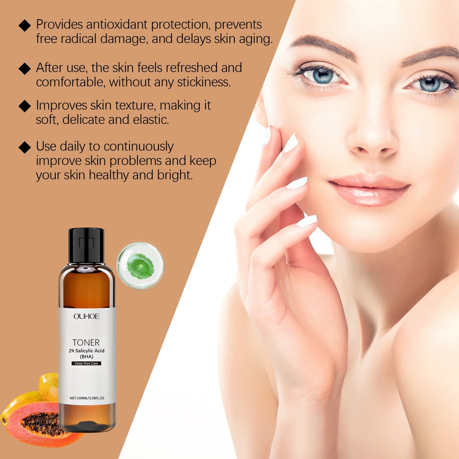 Salicylic Acid Pore Care Hydrating Facial Toner Refreshing
