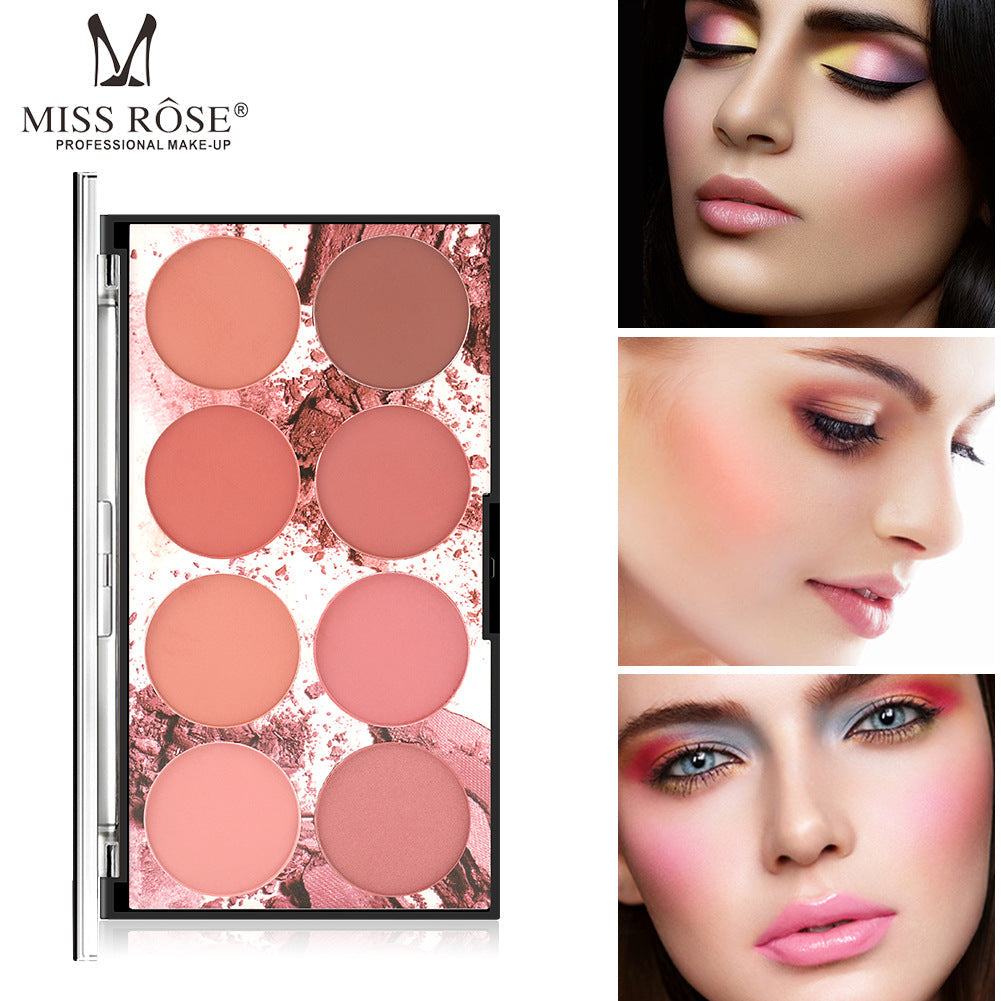 Eight Color Matte Blush Palette Natural Tones