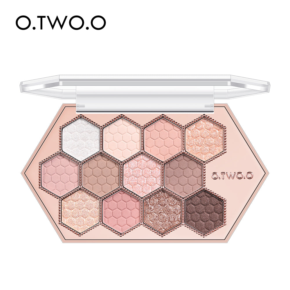 12-Color Eyeshadow Palette with Natural Shimmer Shades