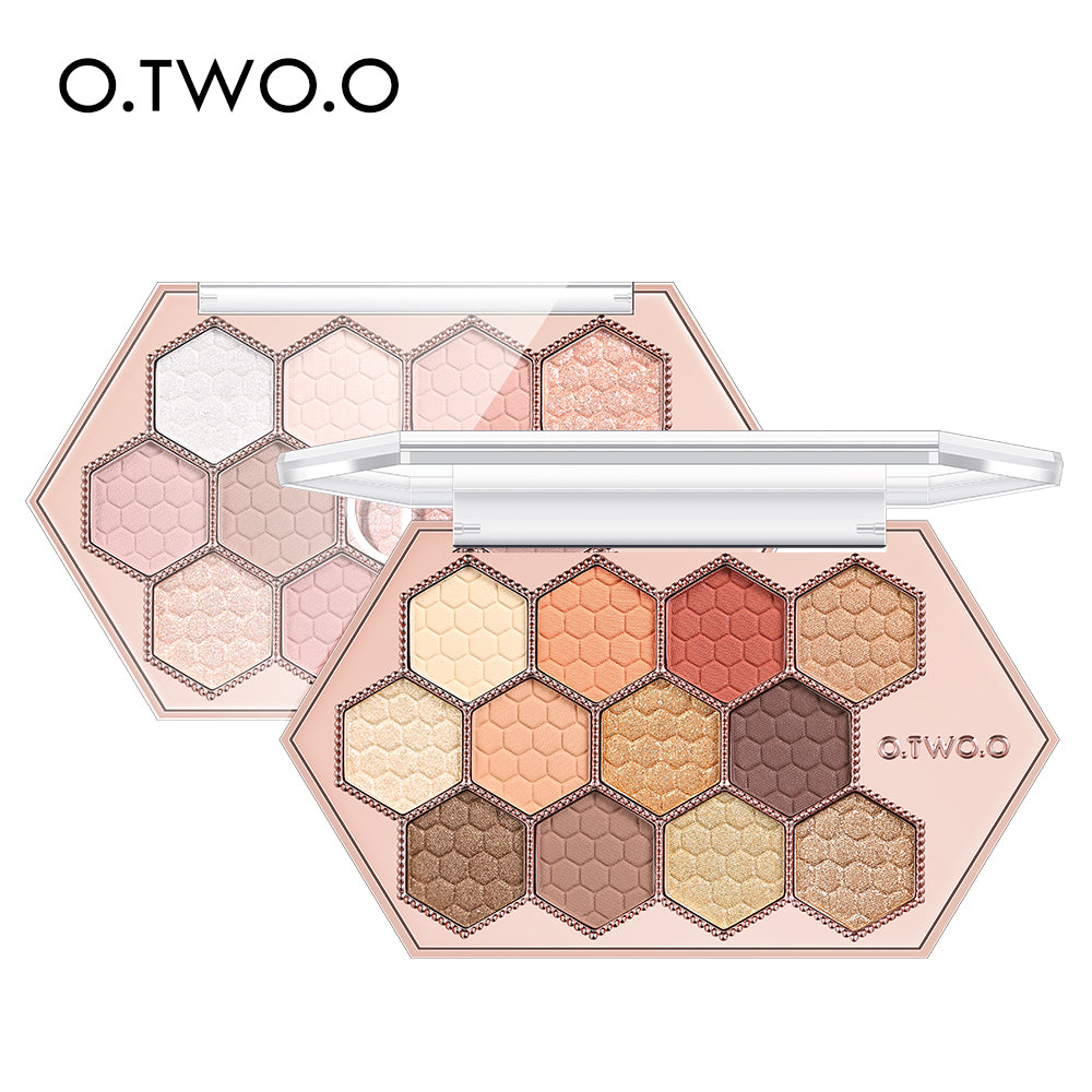 12-Color Eyeshadow Palette with Natural Shimmer Shades