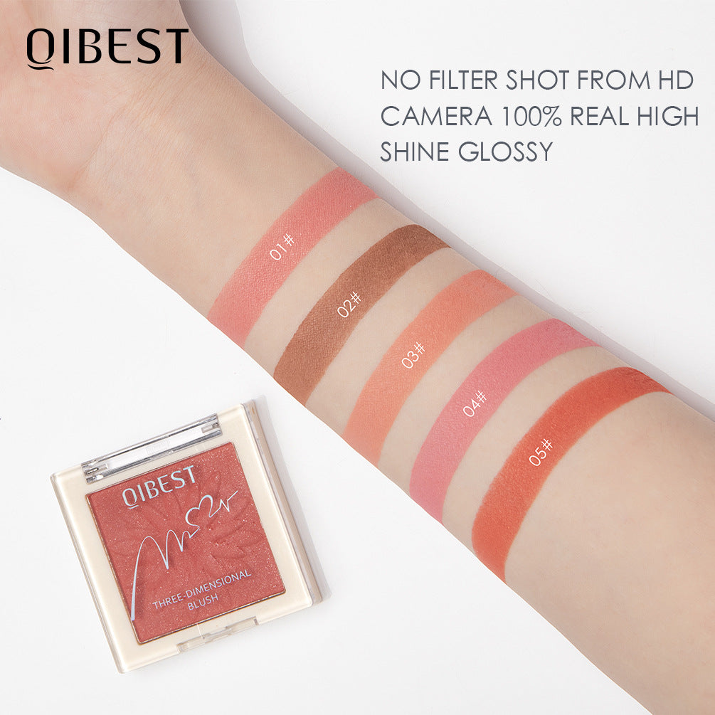 Matte Pearlescent Blush Powder Long-Lasting Natural Finish