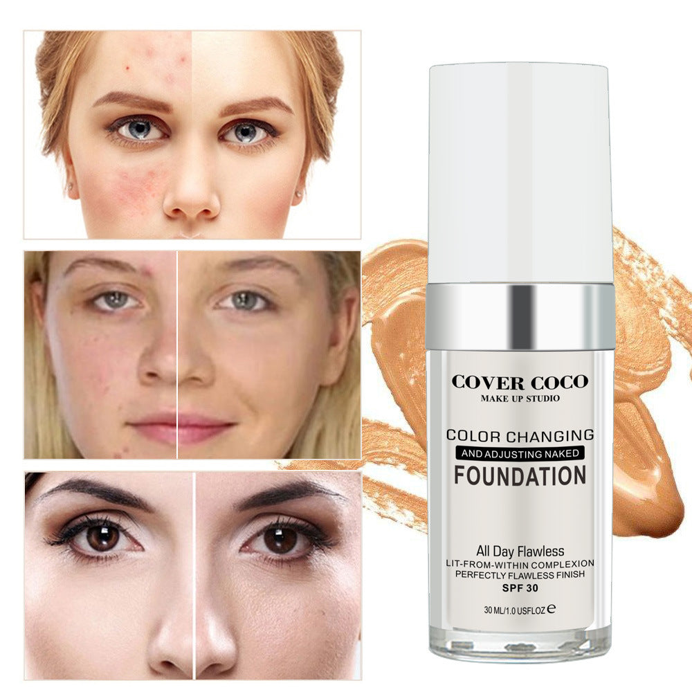 Color Changing Liquid Foundation Brightening BB Cream Concealer Makeup