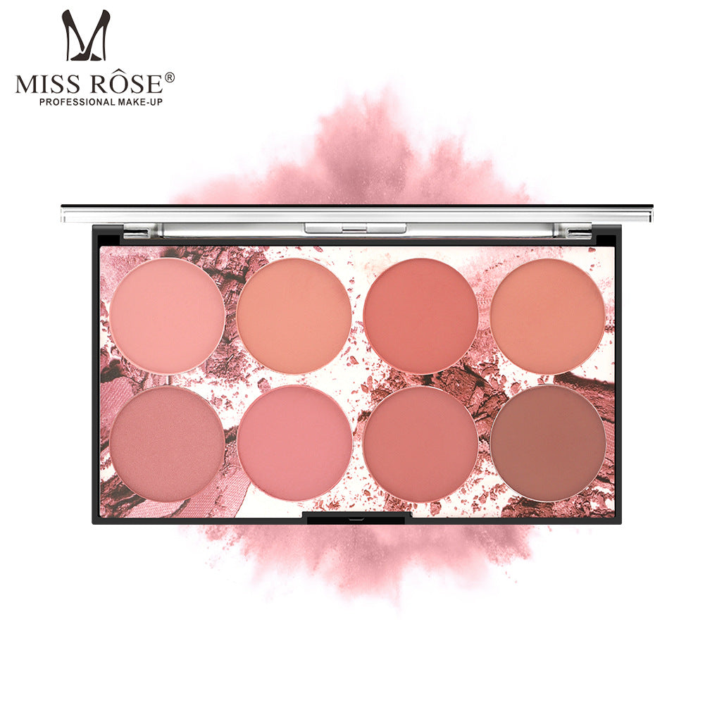 Eight Color Matte Blush Palette Natural Tones