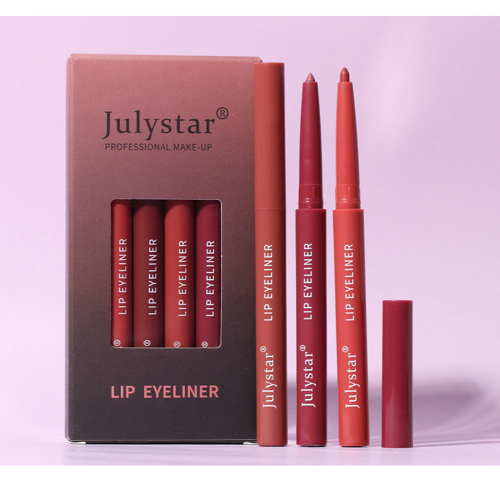 Pink Six-Pack Matte Velvet Waterproof Lipstick Pen Set