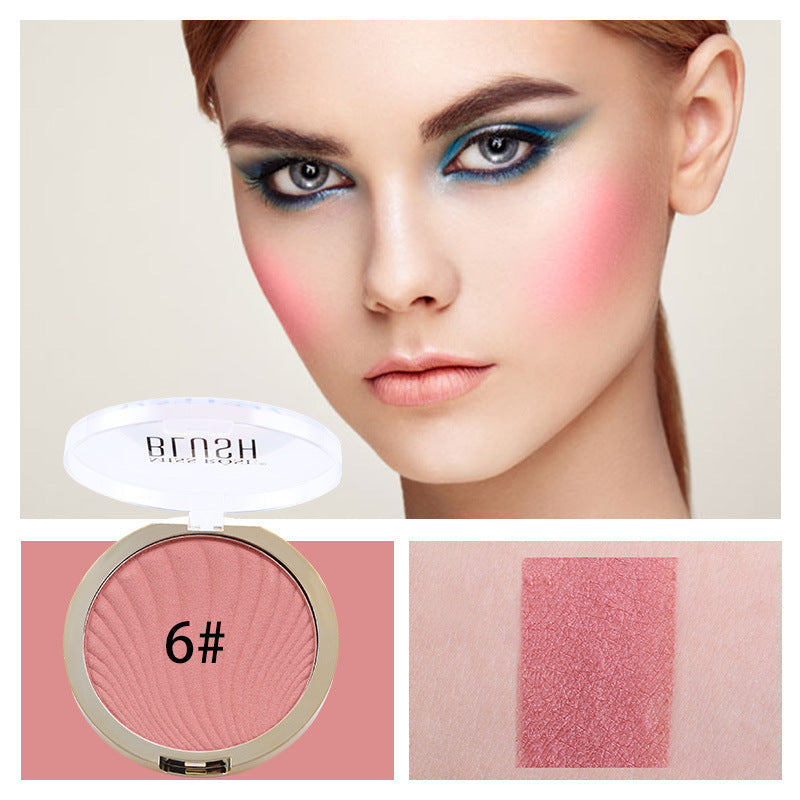 Six-Color Matte Blush and Highlighter Palette Set