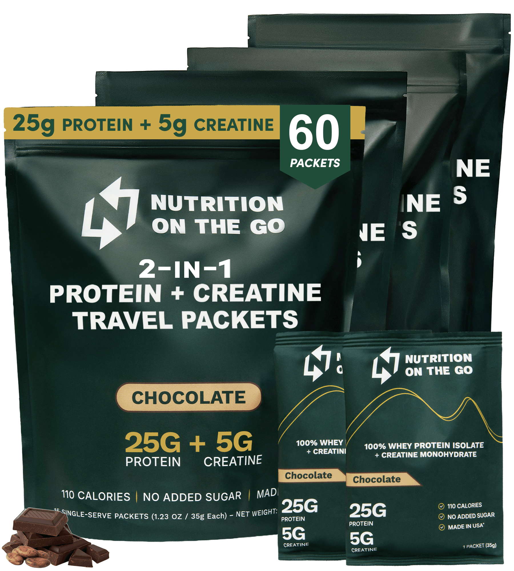 Whey Protein Isolate with Creatine Single Serve Packets