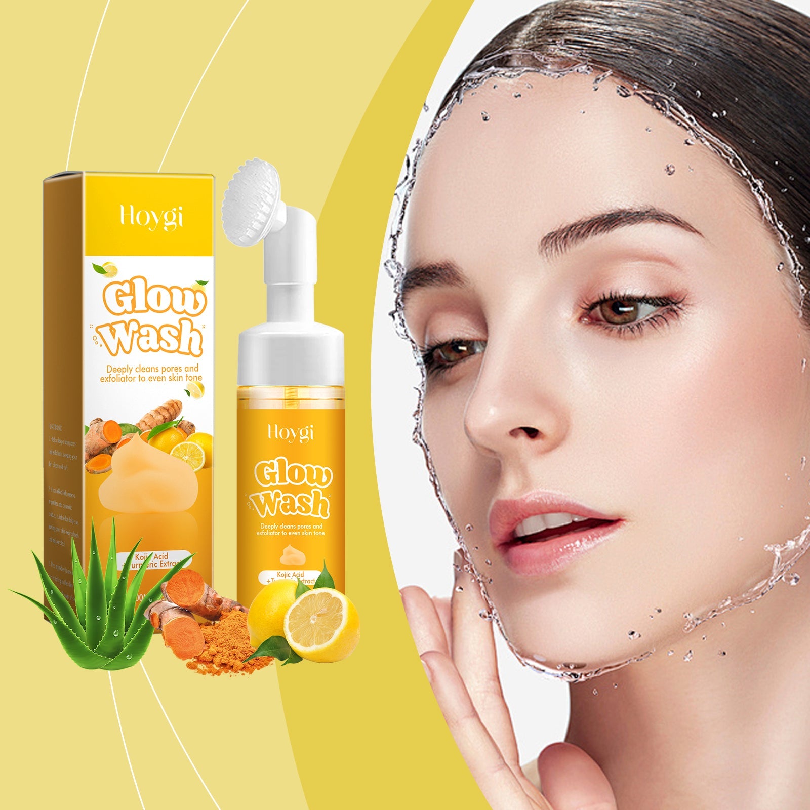 Turmeric Facial Cleanser Gently Cleanses Pores and Refreshes Skin
