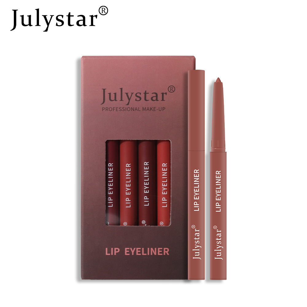Pink Six-Pack Matte Velvet Waterproof Lipstick Pen Set