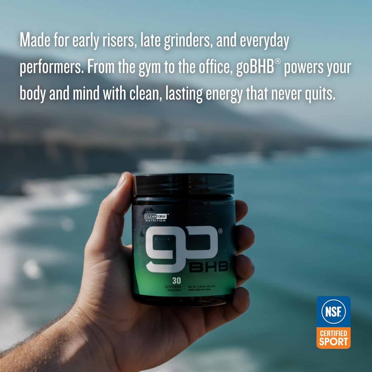 CleanForm Nutrition goBHB Clean Energy Ketone Supplement