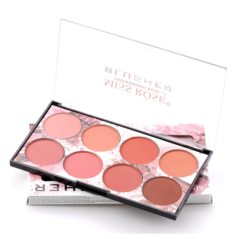 Eight Color Matte Blush Palette Natural Tones
