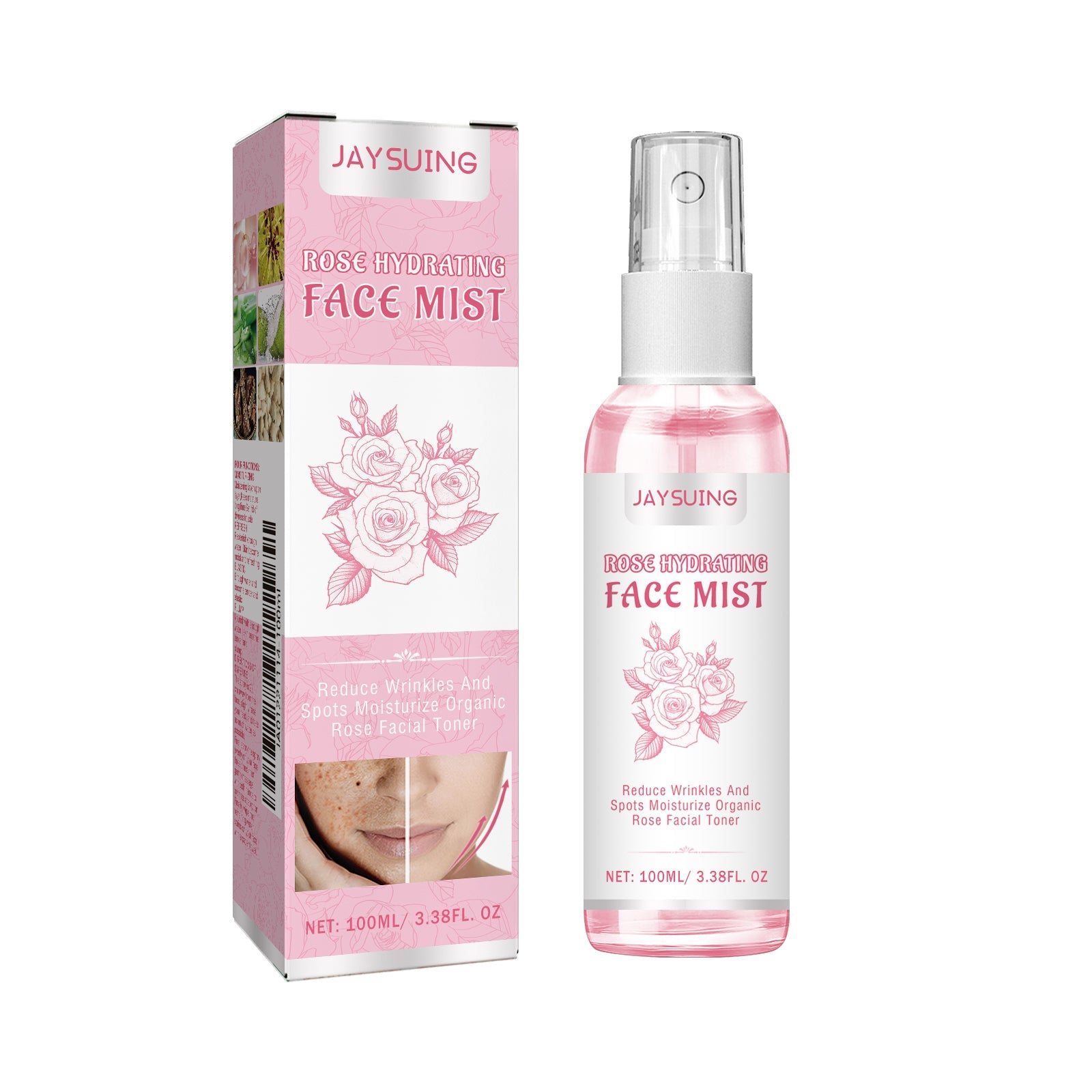 Rose Face Toner Hydrating Oil Control Brightening Skin Care