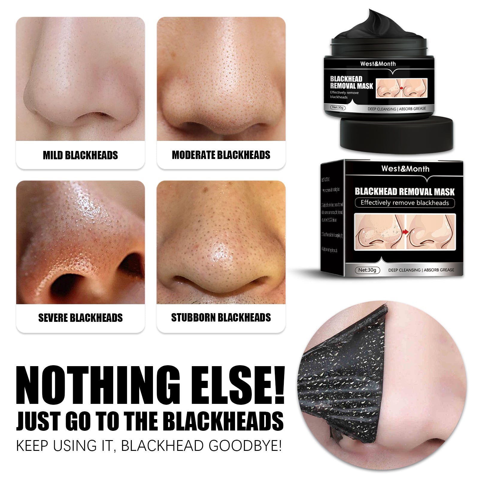 Activated Charcoal Peel-Off Blackhead Removal Face Mask Treatment
