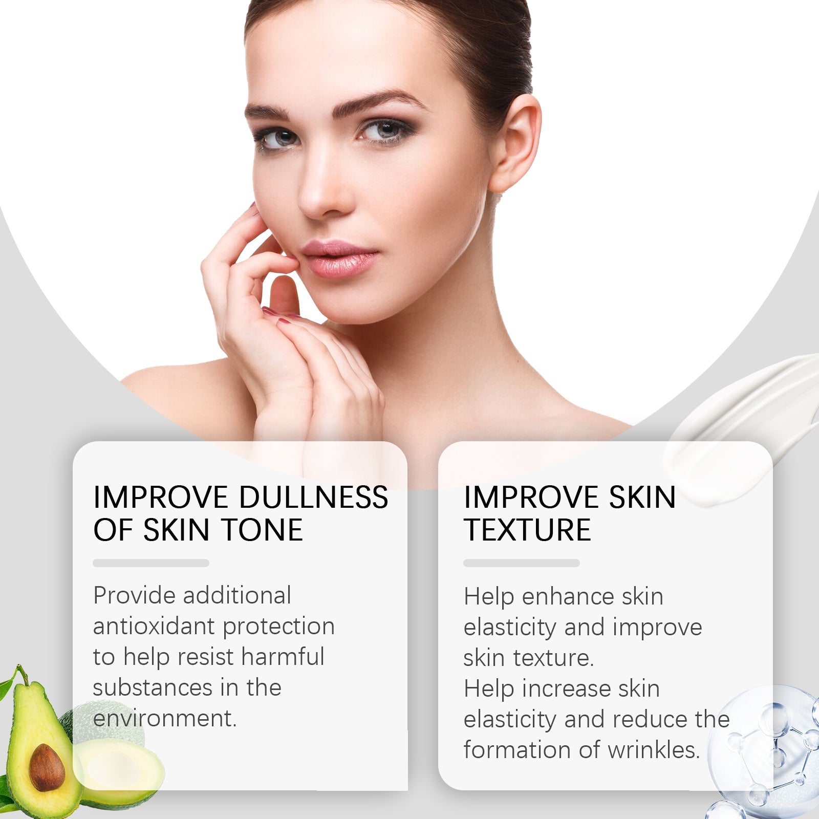 Collagen Facial Moisturizer Hydrating Cream for Softer Looking Skin