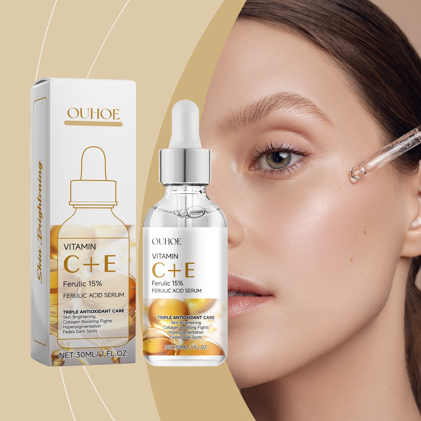 Facial Firming Moisturizing Serum for Smooth Elastic Skin Care