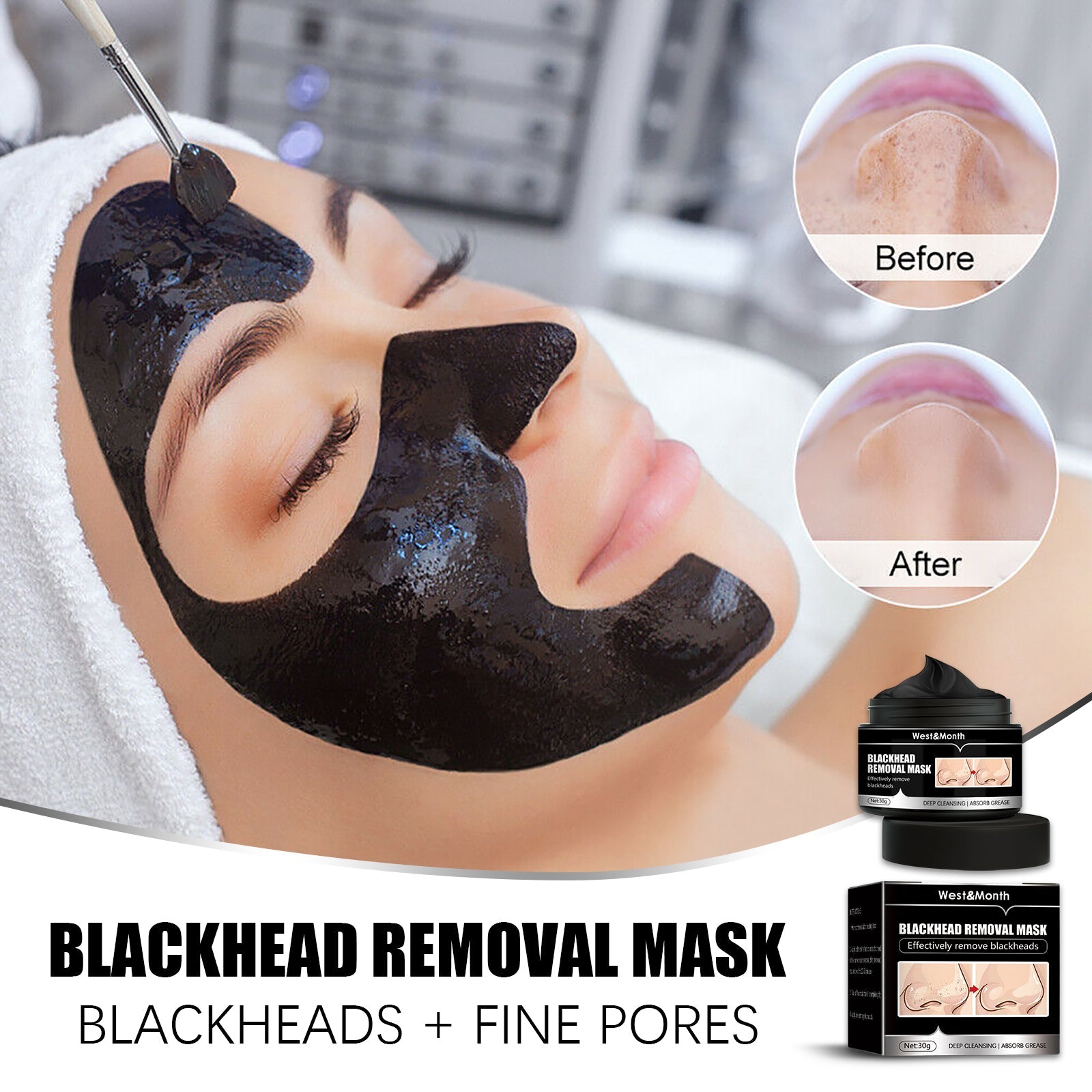 Activated Charcoal Peel-Off Blackhead Removal Face Mask Treatment