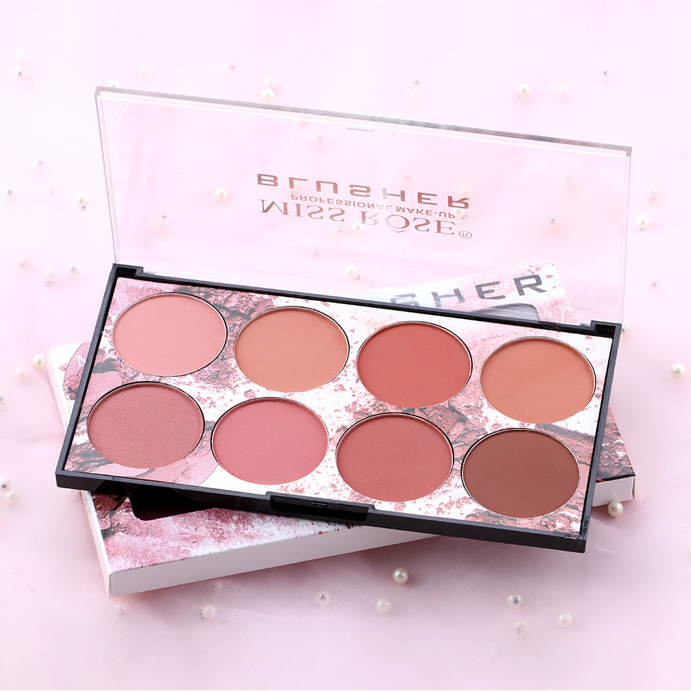 Eight Color Matte Blush Palette Natural Tones