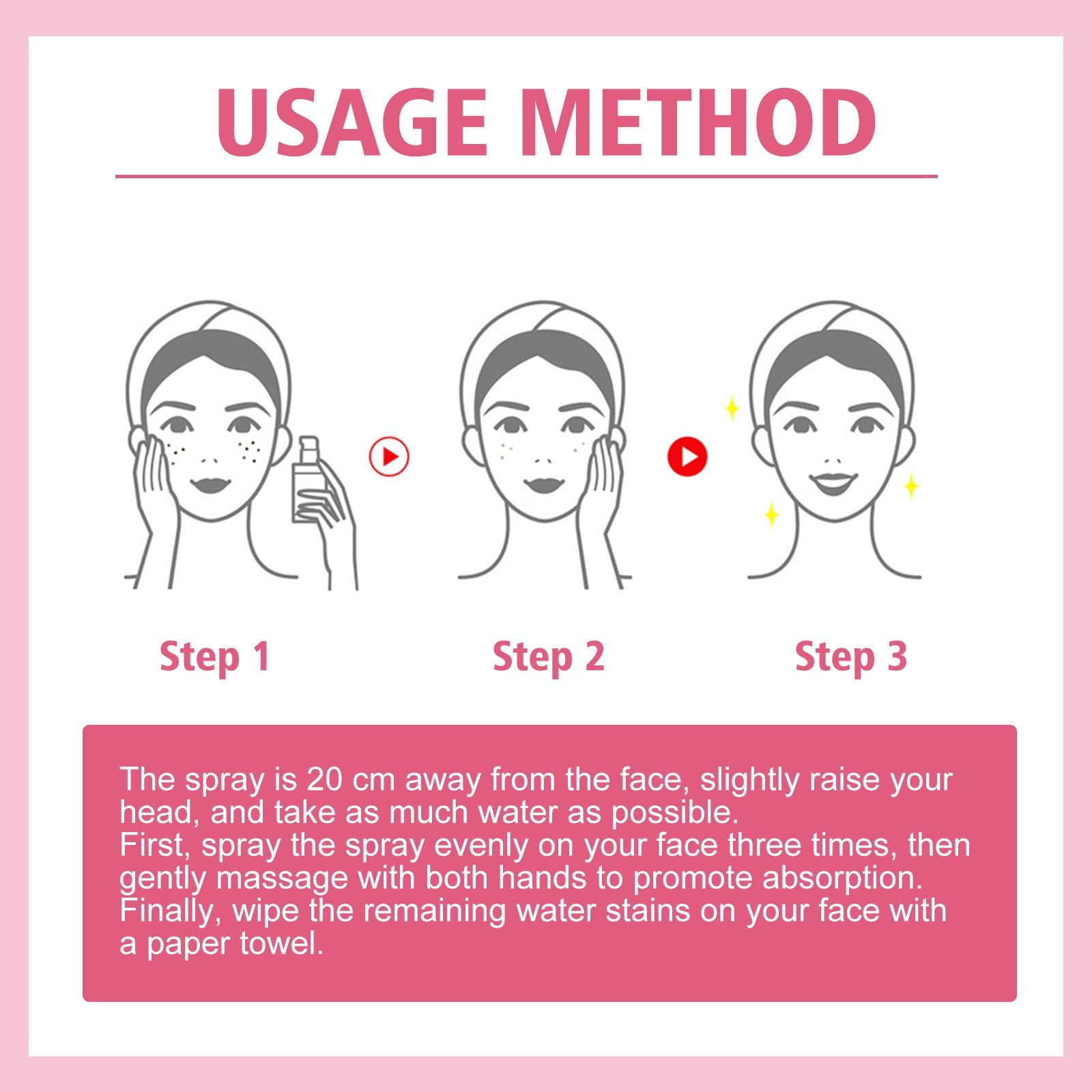 Rose Face Toner Hydrating Oil Control Brightening Skin Care
