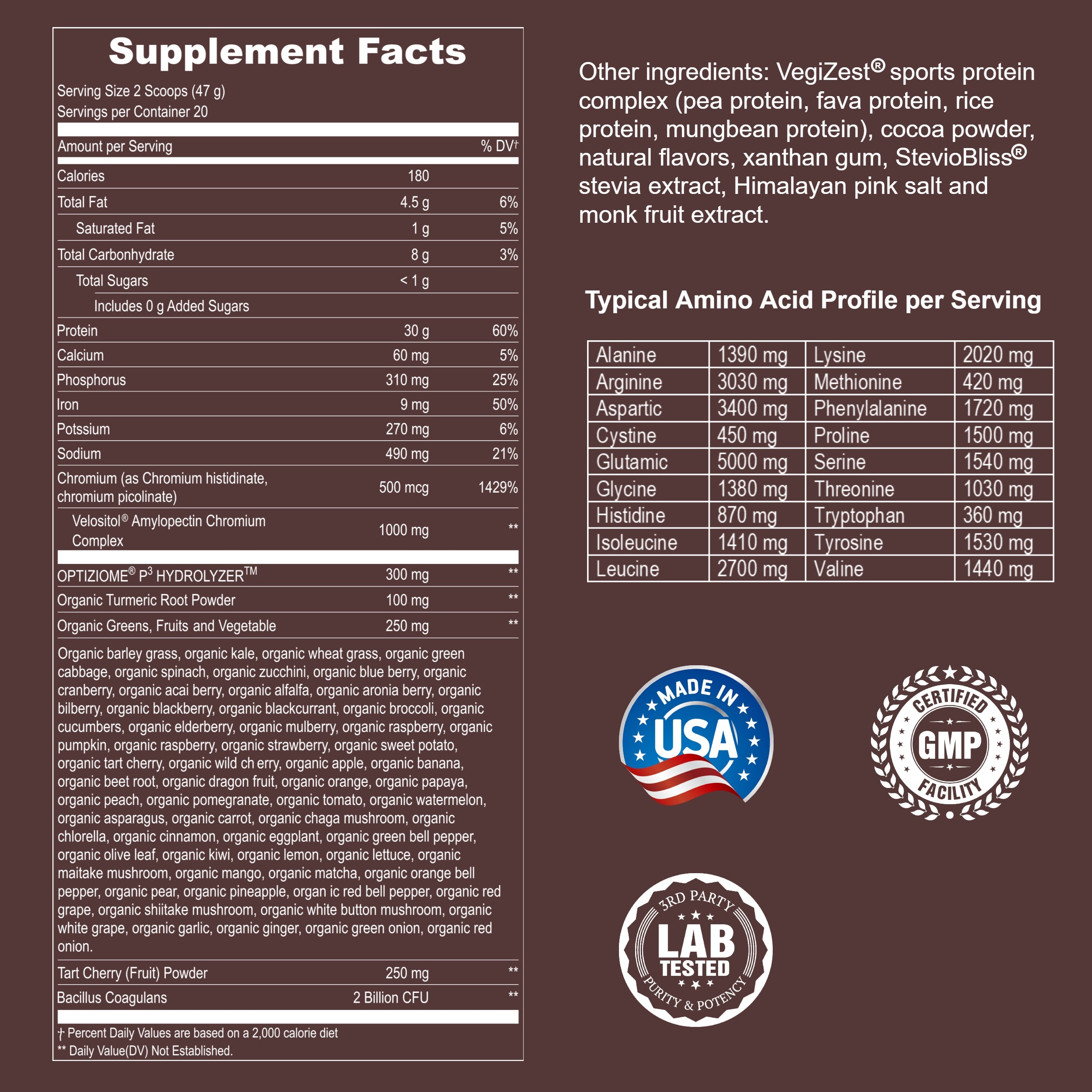 Plant Based Sport Protein Vegan Muscle Support Supplement