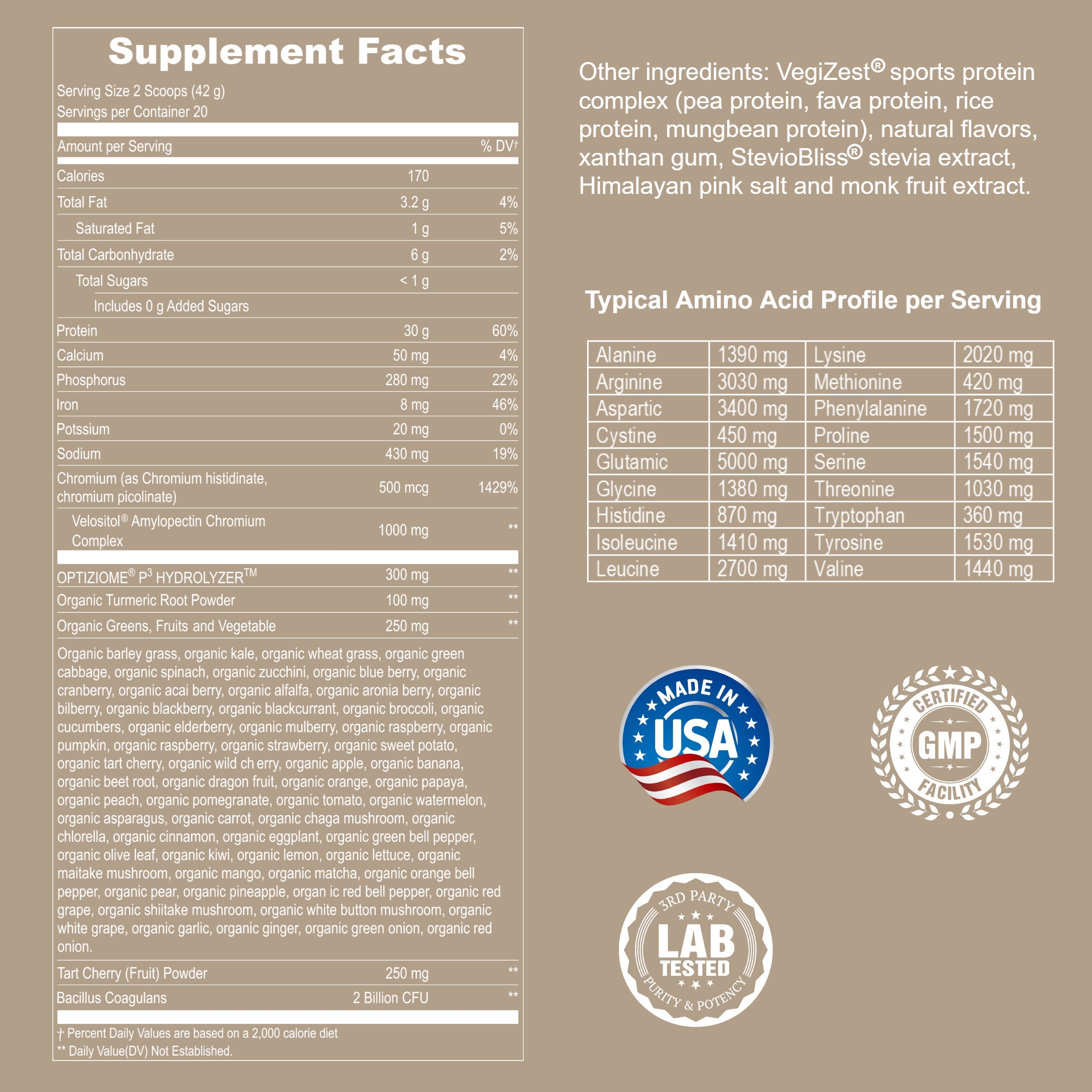 Plant Based Sport Protein Vegan Muscle Support Supplement