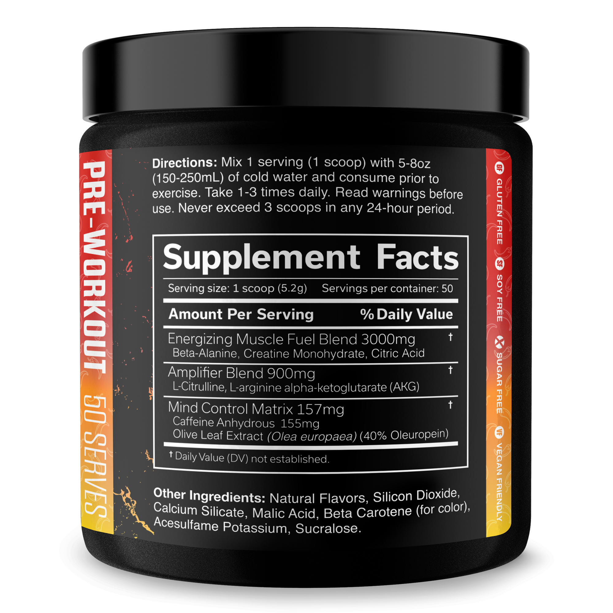 Pre-Workout Energy Focus Performance Supplement