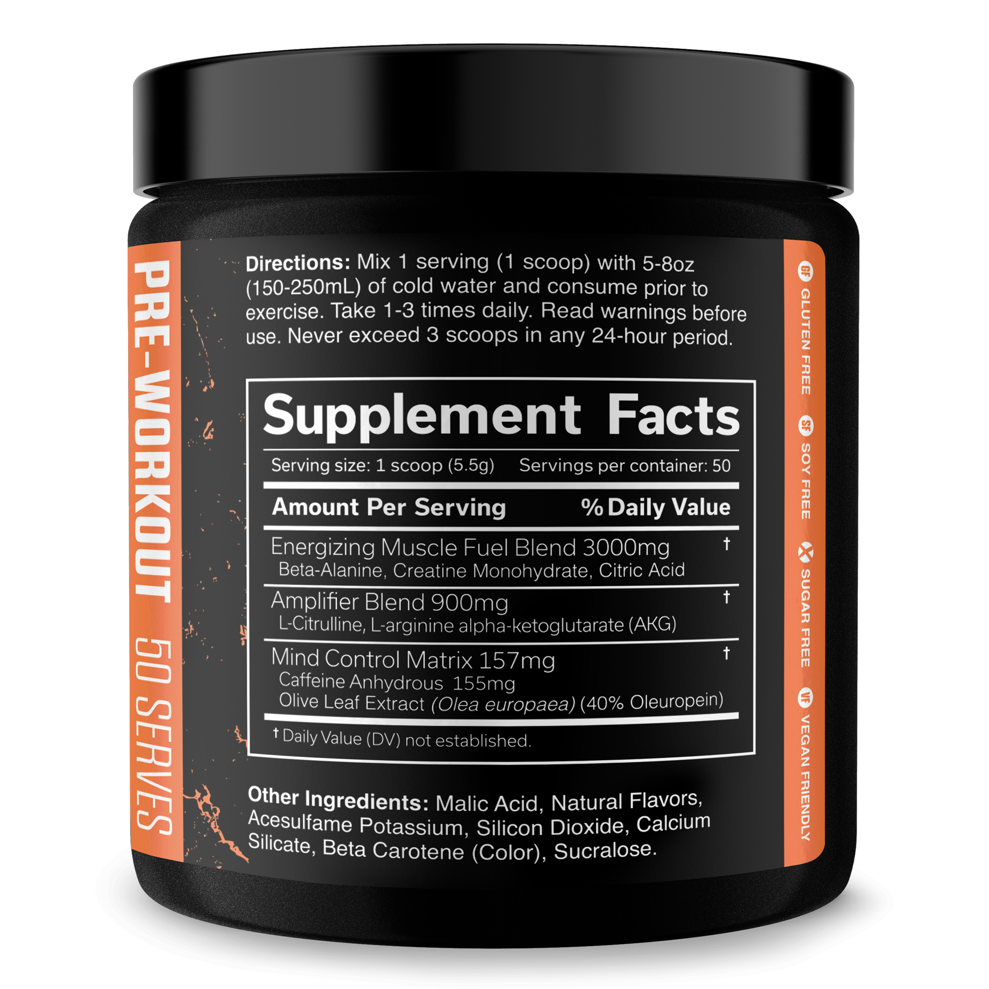 Pre-Workout Energy Focus Performance Supplement