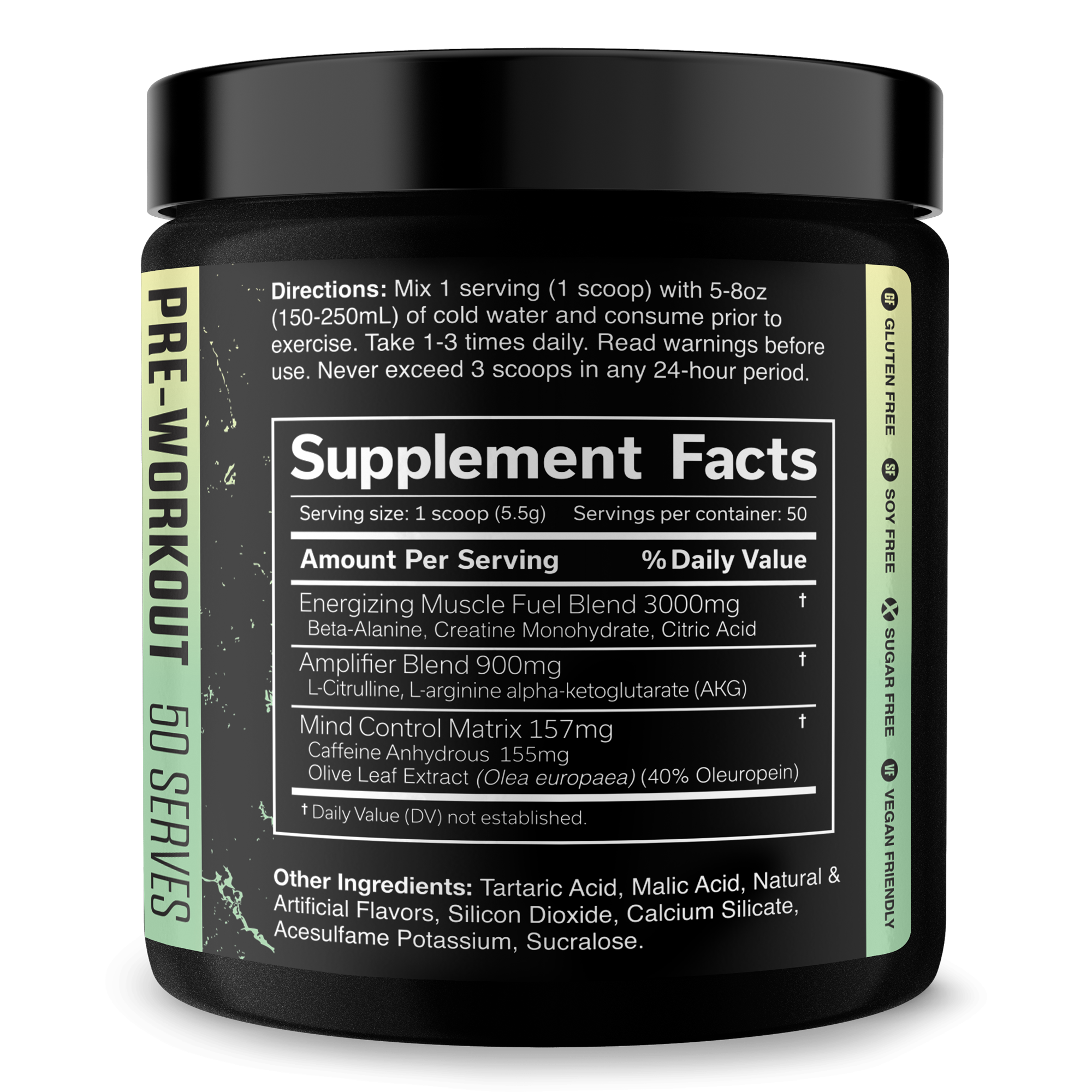 Pre-Workout Energy Focus Performance Supplement