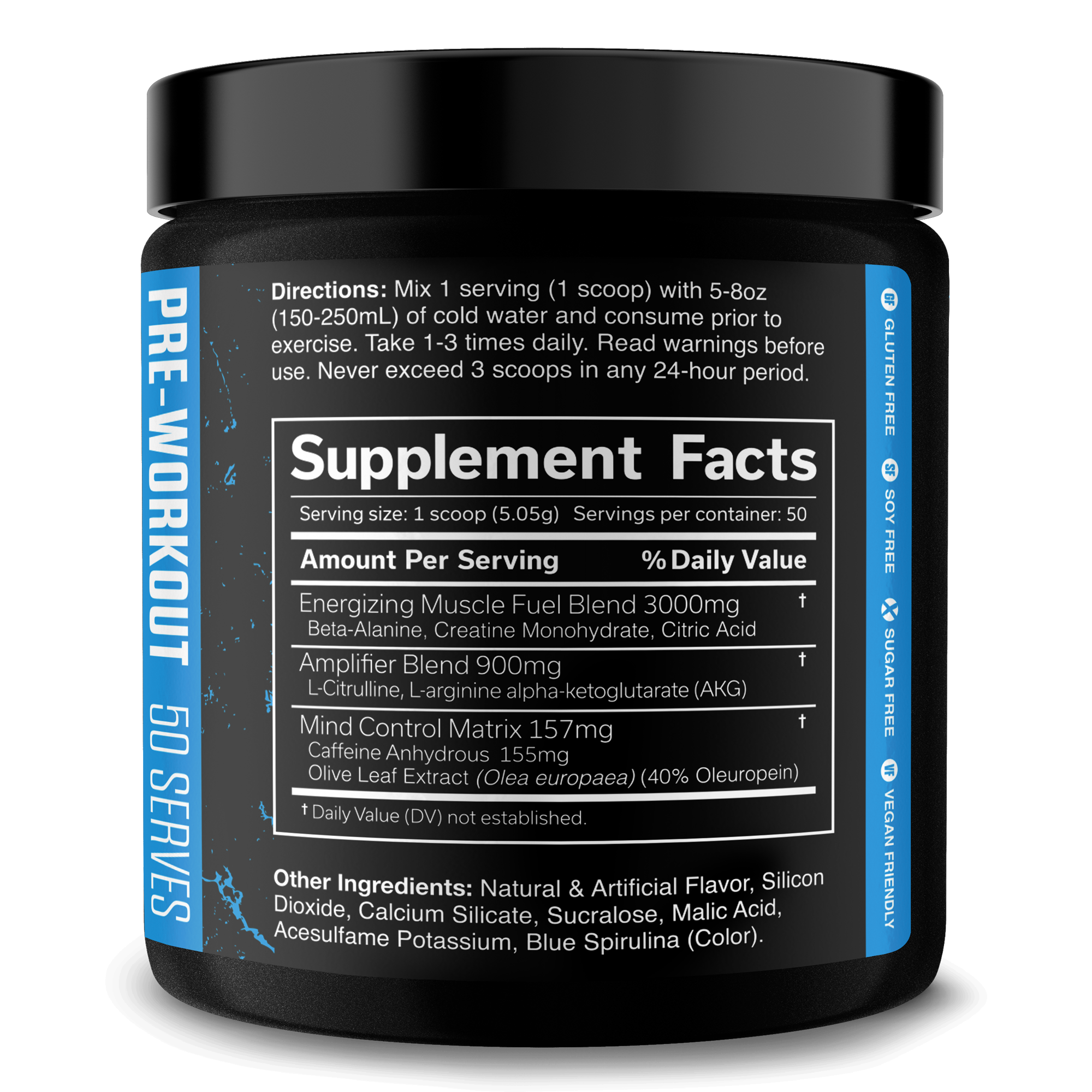Pre-Workout Energy Focus Performance Supplement