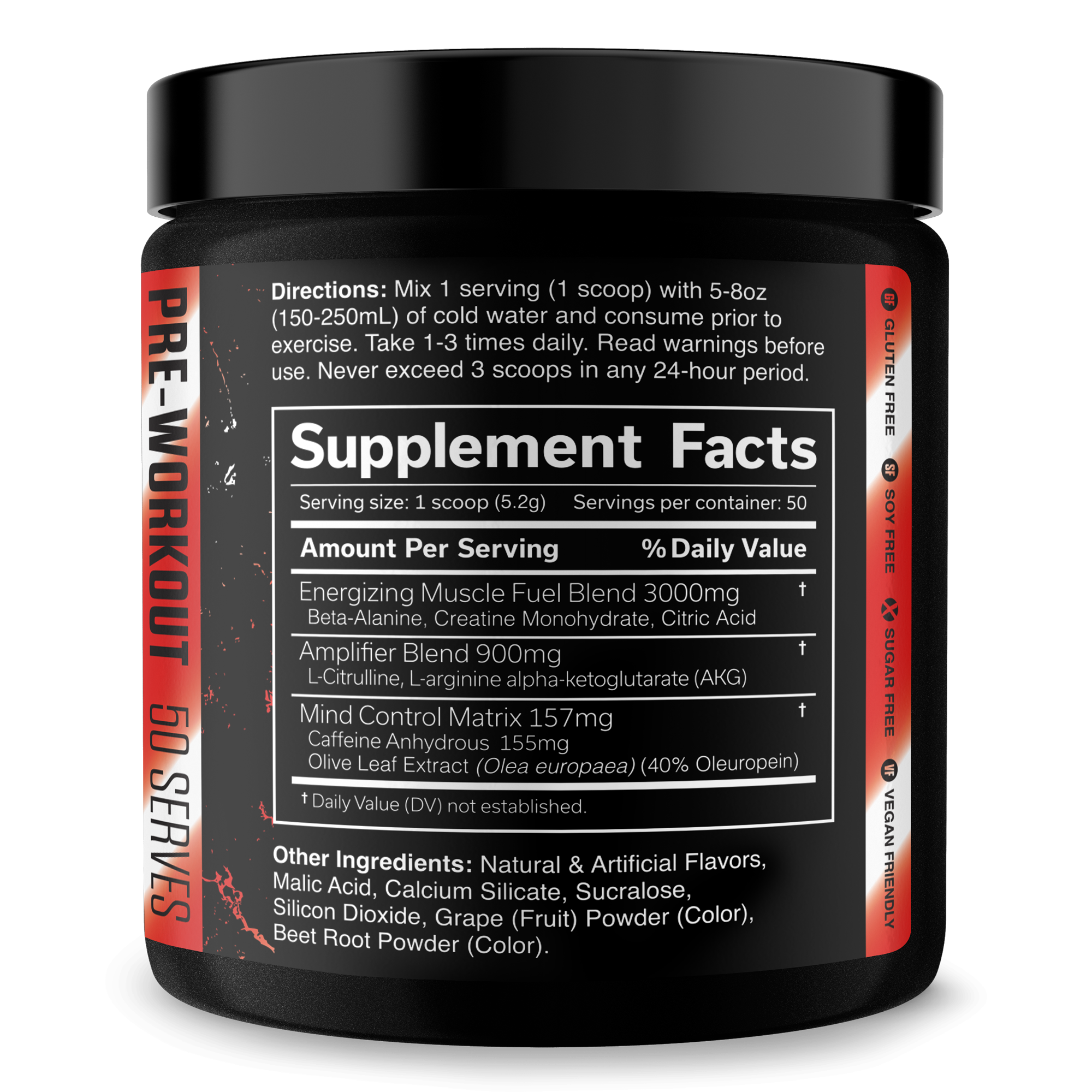 Pre-Workout Energy Focus Performance Supplement