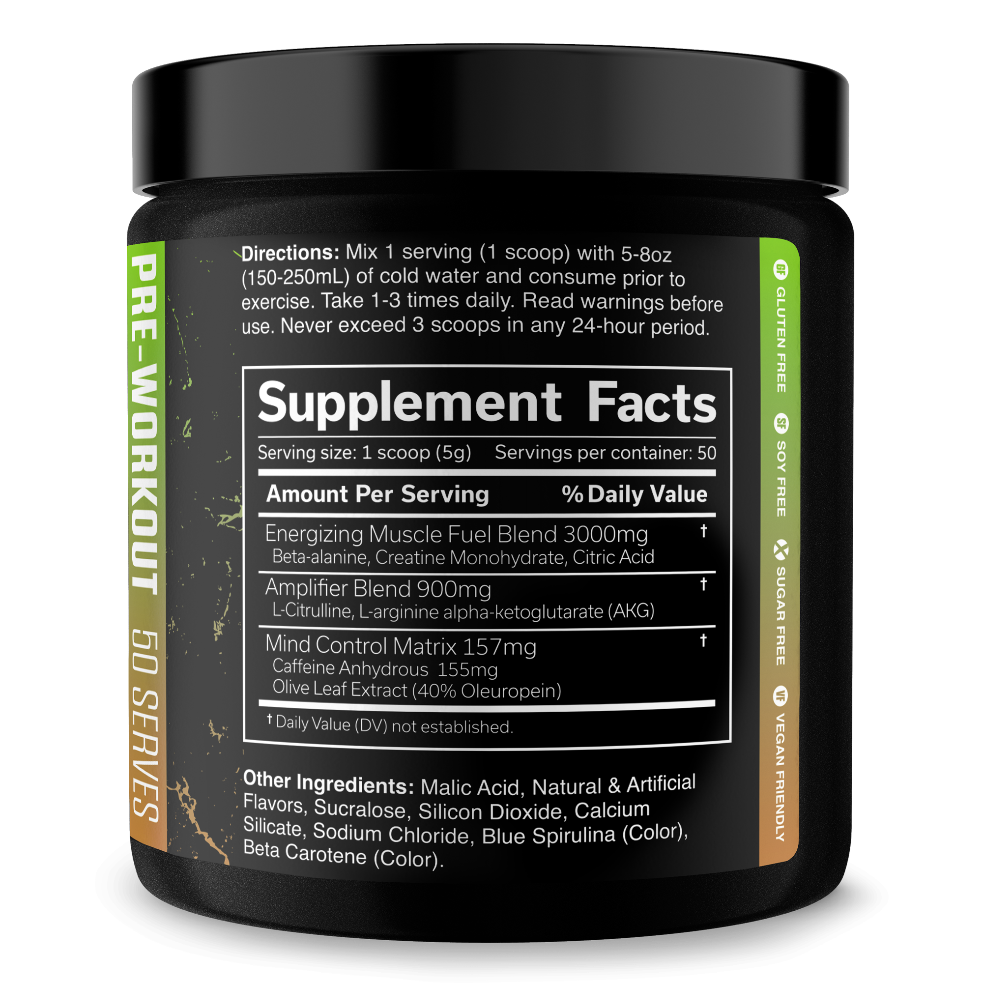 Pre-Workout Energy Focus Performance Supplement