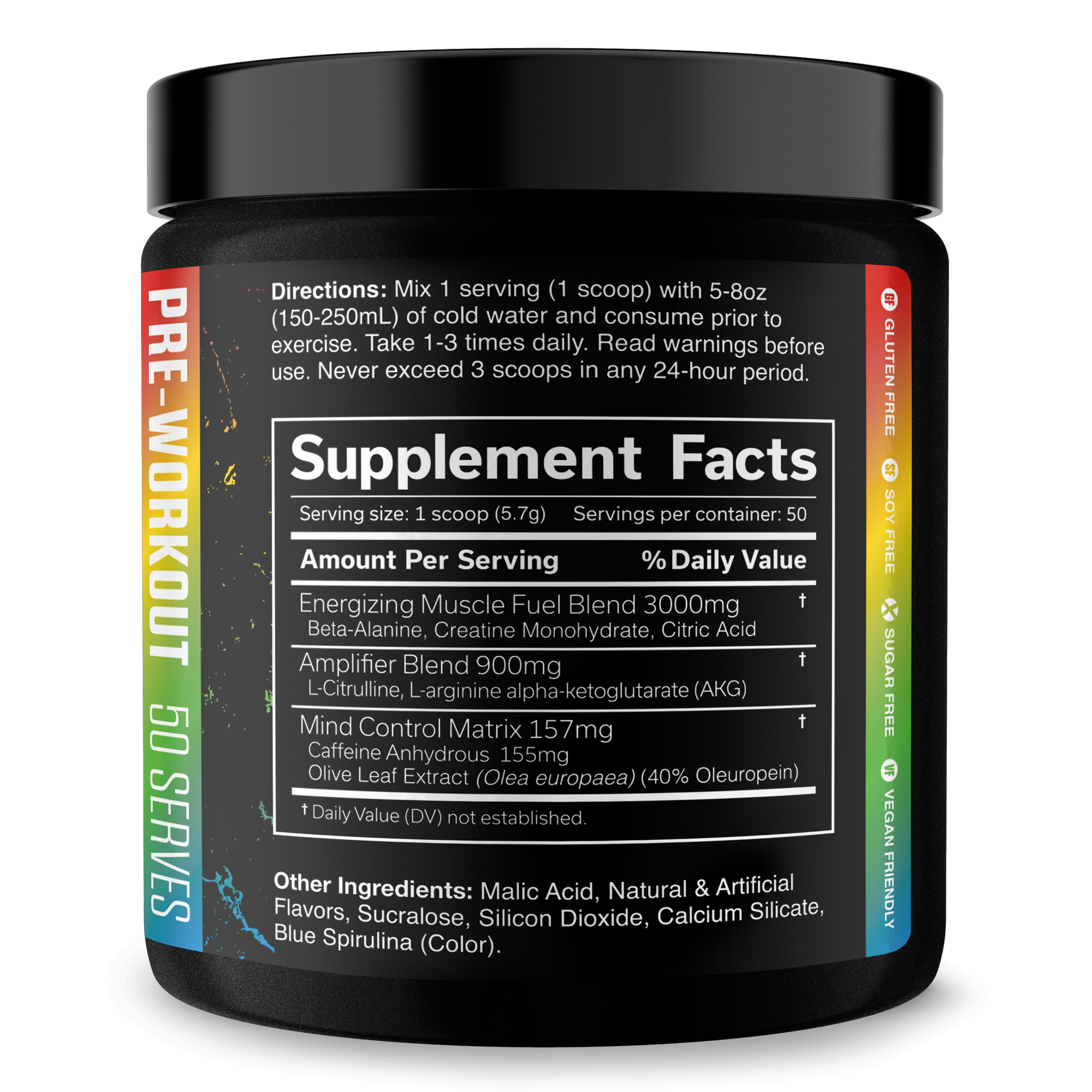 Pre-Workout Energy Focus Performance Supplement