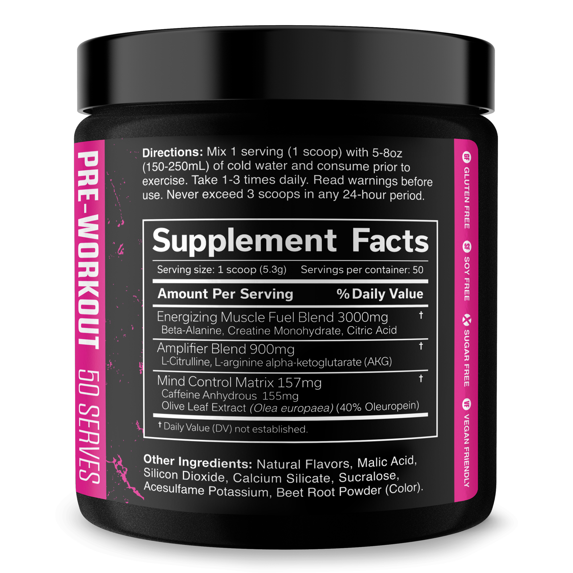 Pre-Workout Energy Focus Performance Supplement