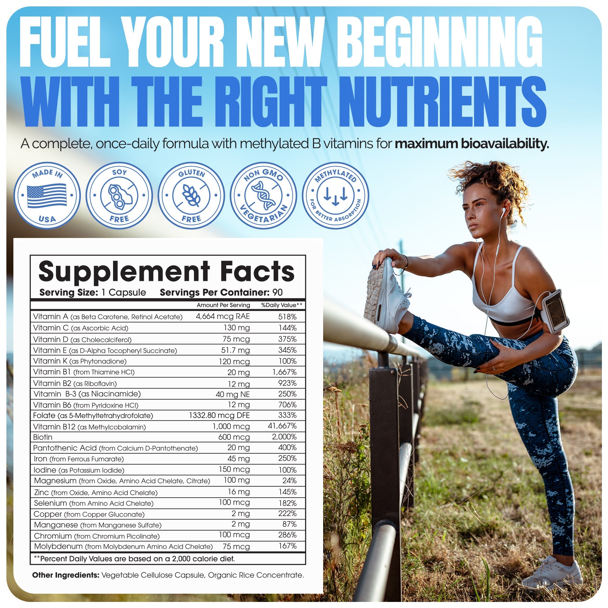 Methylated Bariatric Multivitamins with Iron One Daily Capsule