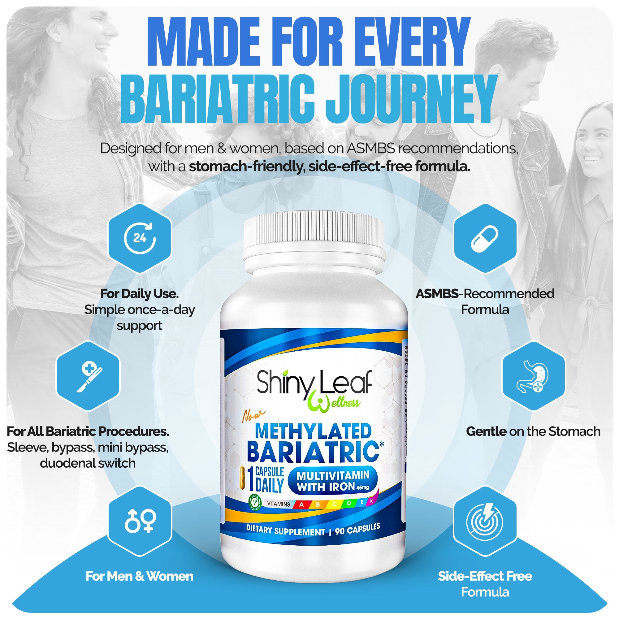 Methylated Bariatric Multivitamins with Iron One Daily Capsule