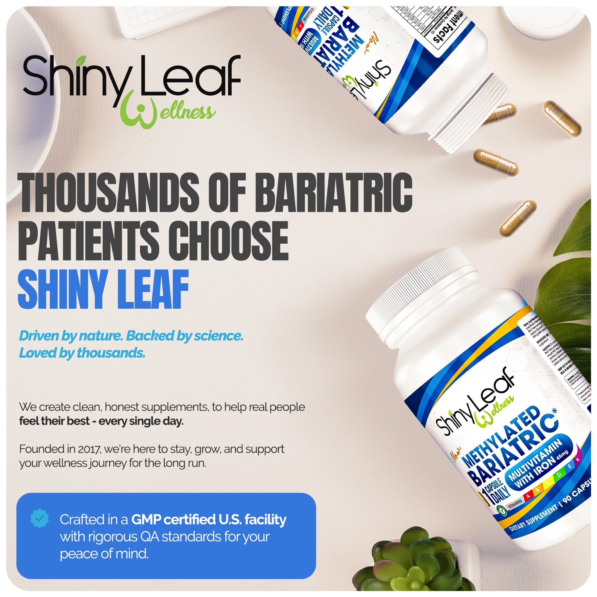 Methylated Bariatric Multivitamins with Iron One Daily Capsule