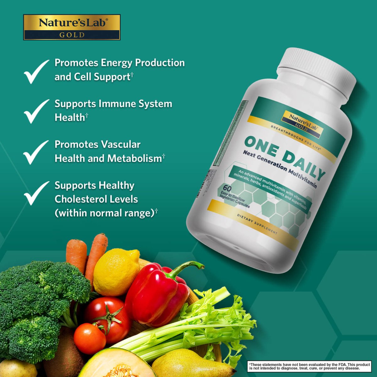 Gold One Daily Multivitamin Supplement Capsules