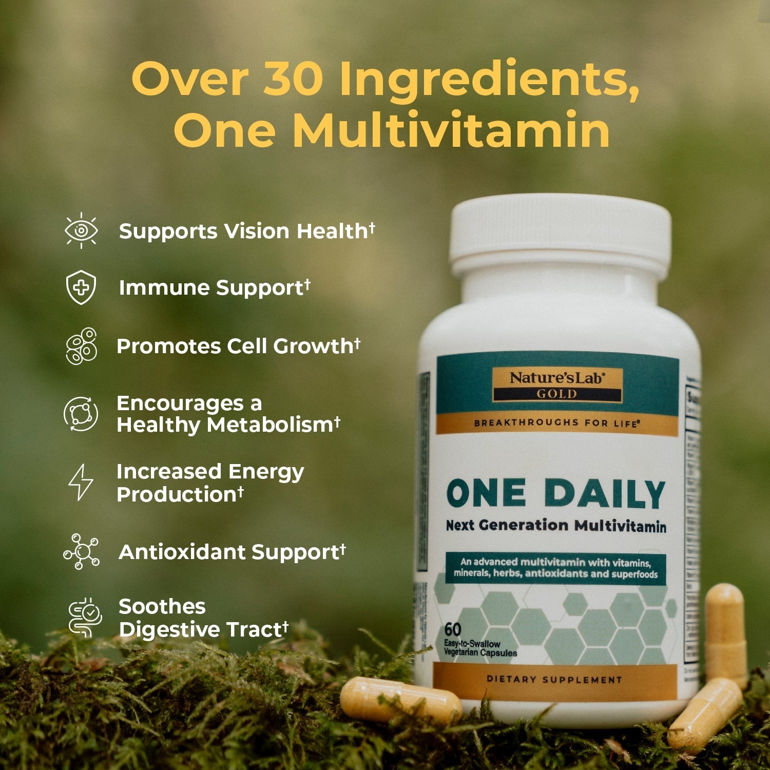 Gold One Daily Multivitamin Supplement Capsules