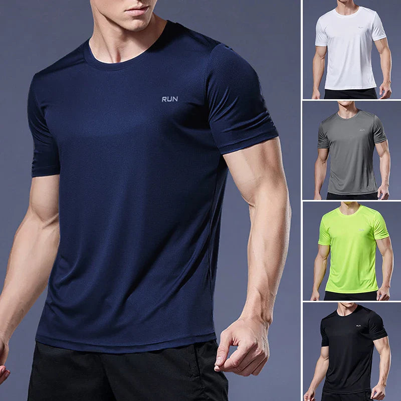 Men's Performance Running Tee Breathable Lightweight Athletic Shirt