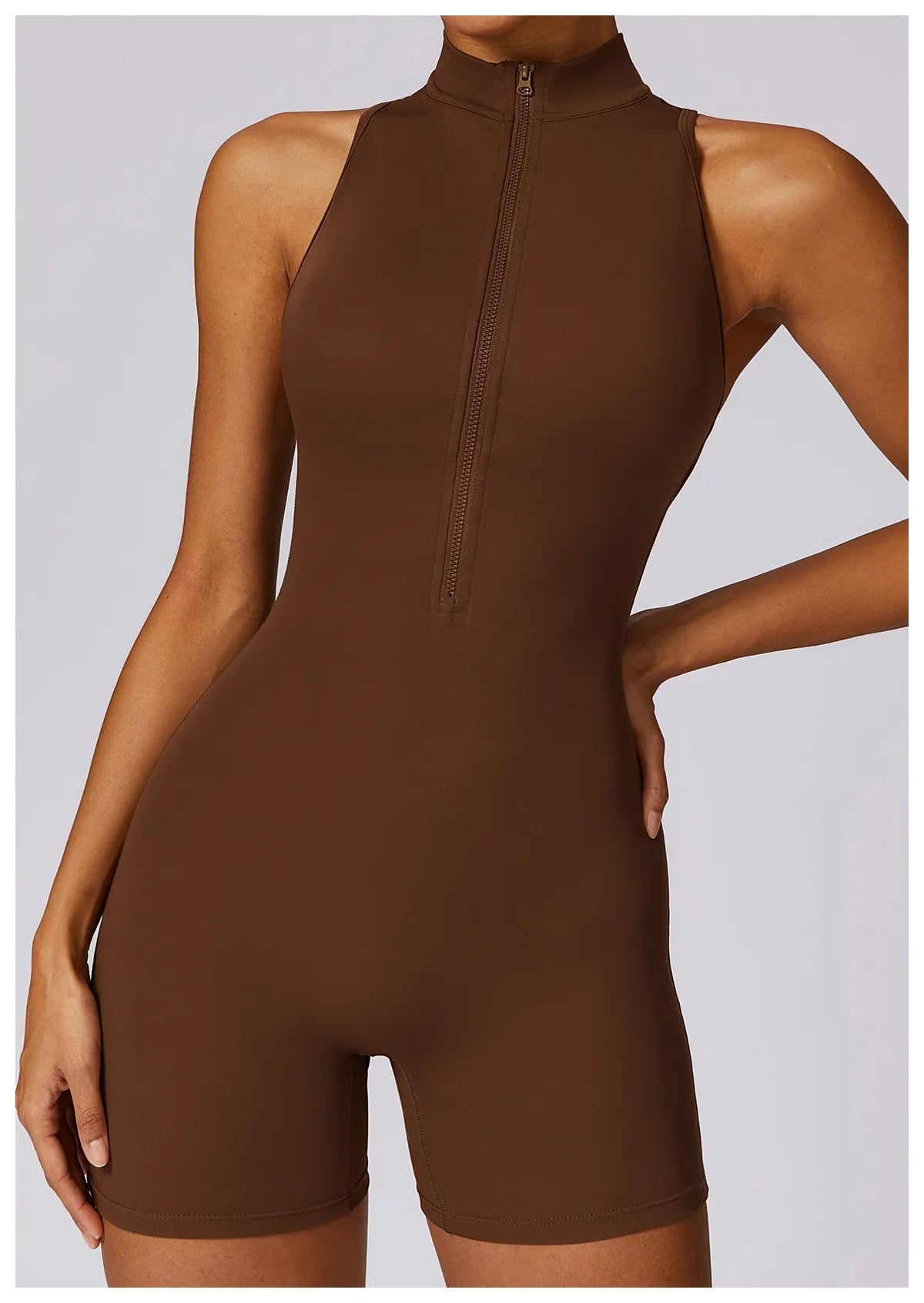Women's Sleeveless Slim Activewear Jumpsuit for Fitness Wear