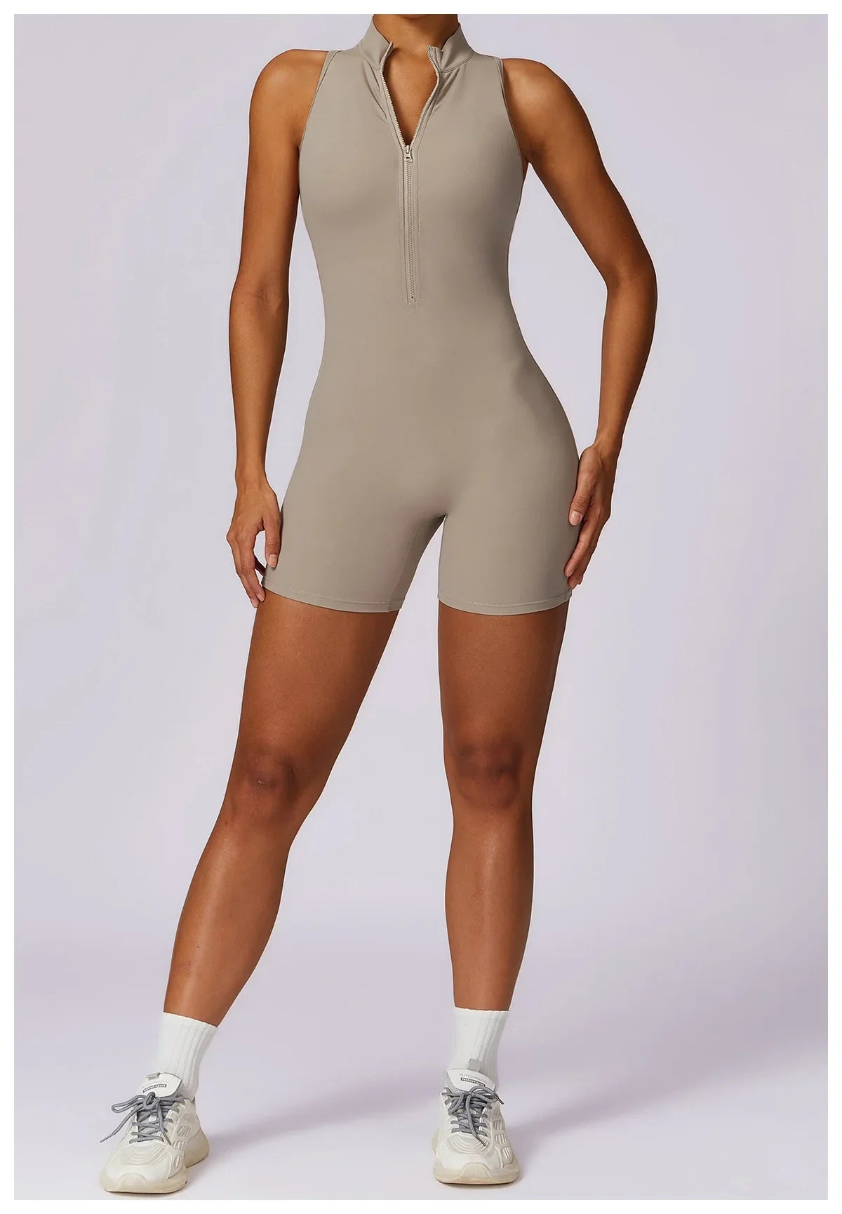 Women's Sleeveless Slim Activewear Jumpsuit for Fitness Wear
