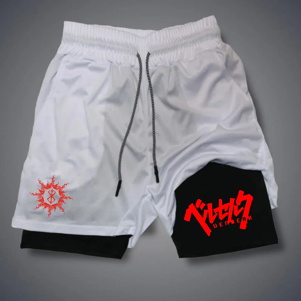 Men's 2-in-1 Compression Running Shorts with Phone Pockets