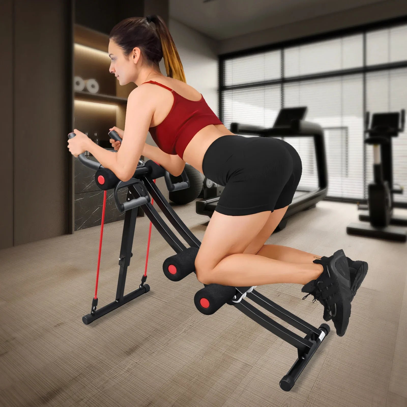 Foldable Ab Machine Core Workout Trainer LCD